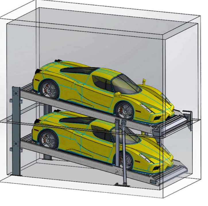 Tilting Hydraulic Pit Parking Lift (CPT-2/4)
